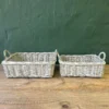 Willow weave Basket trays (set of two)