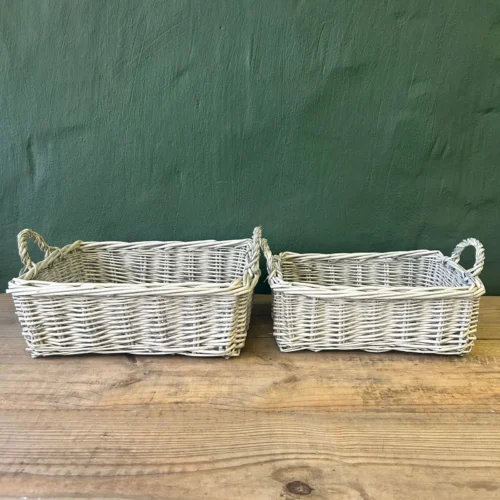 Willow weave Basket trays (set of two)