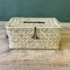 Rustic reed tissue box 23lx13wx10h