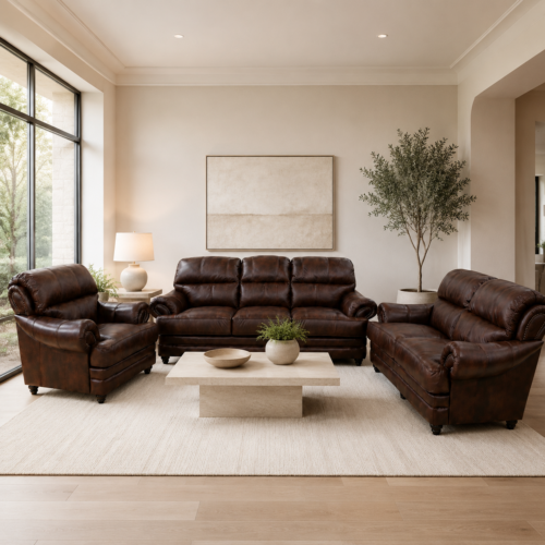 Beyette 3 Piece Lounge Suite - (Exclusive Range) (Full Leather)