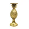 Crown pine candleholder gold