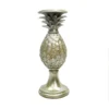 Crown pine candleholder silver